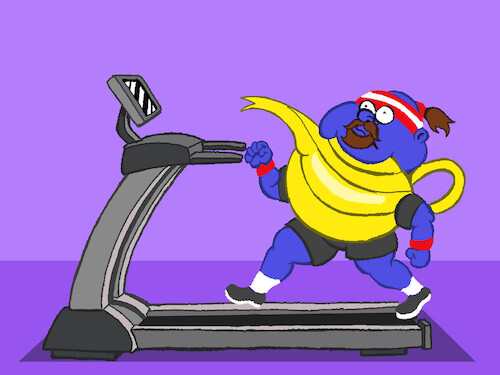 Cartoon: Fitness... (medium) by berk-olgun tagged fitness