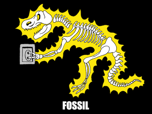 Cartoon: Fossil... (medium) by berk-olgun tagged fossil