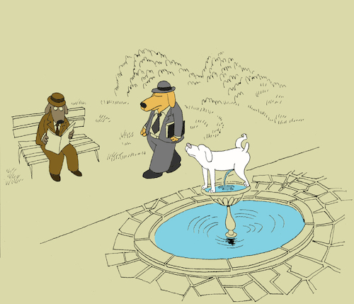 Cartoon: Fountain... (medium) by berk-olgun tagged fountain