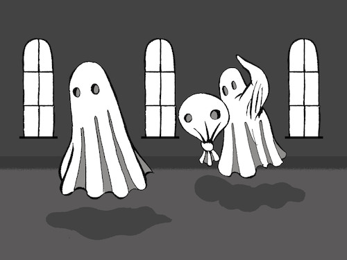 Cartoon: Ghosts... (medium) by berk-olgun tagged ghosts