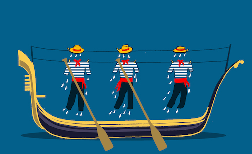 Cartoon: Gondola... (medium) by berk-olgun tagged gondola
