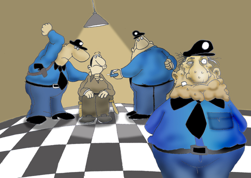 Cartoon: Good Cop-Bad Cop and.. (medium) by berk-olgun tagged good,cop