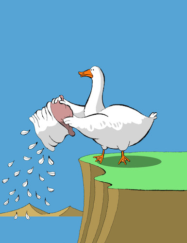 Cartoon: Goose... (medium) by berk-olgun tagged ashes