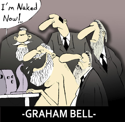 Cartoon: Graham Bell... (medium) by berk-olgun tagged graham,bell