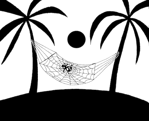 Cartoon: Hammock... (medium) by berk-olgun tagged hammock