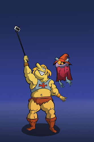 Cartoon: He Man Selfie... (medium) by berk-olgun tagged he,man,selfie