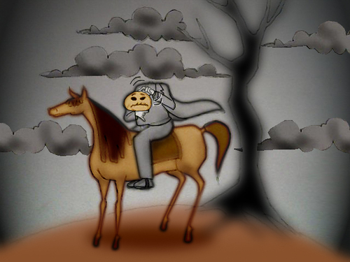 Cartoon: Headless Horseman.. (medium) by berk-olgun tagged lost