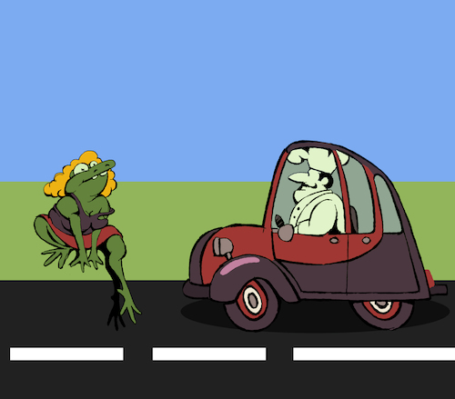 Cartoon: Hitchhiker... (medium) by berk-olgun tagged hitchhiker