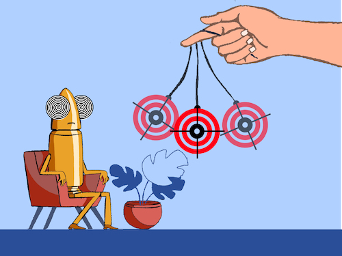 Cartoon: Hypnosis... (medium) by berk-olgun tagged hypnosis