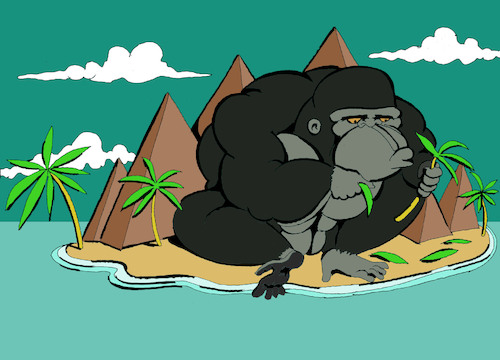Cartoon: King Kong in Love... (medium) by berk-olgun tagged king,kong,in,love