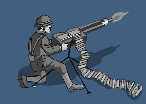 Cartoon: Machine Gun... (medium) by berk-olgun tagged machine,gun