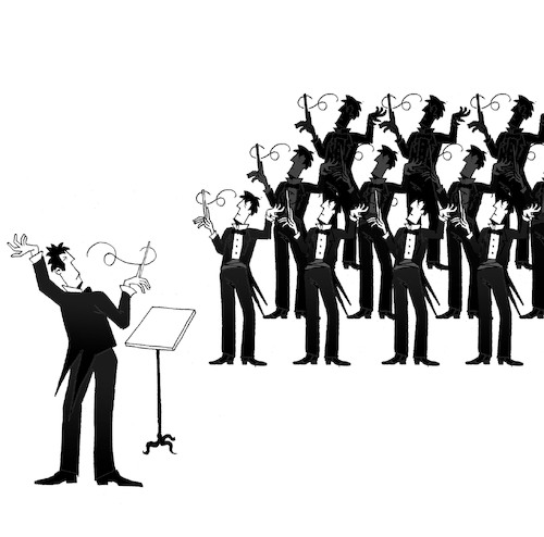 Cartoon: Maestro... (medium) by berk-olgun tagged maestro