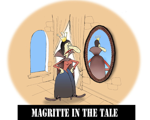 Cartoon: Magritte in the Tale... (medium) by berk-olgun tagged magritte,in,the,tale