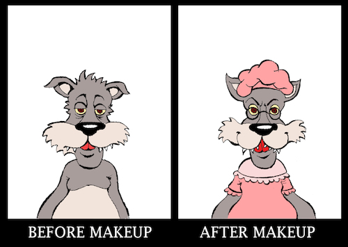 Cartoon: Makeup... (medium) by berk-olgun tagged makeup