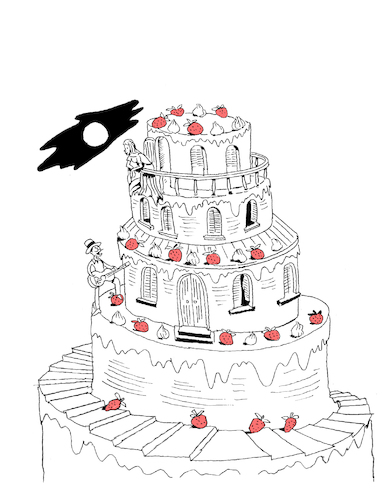 Cartoon: Marriage Cake... (medium) by berk-olgun tagged marriage,cake