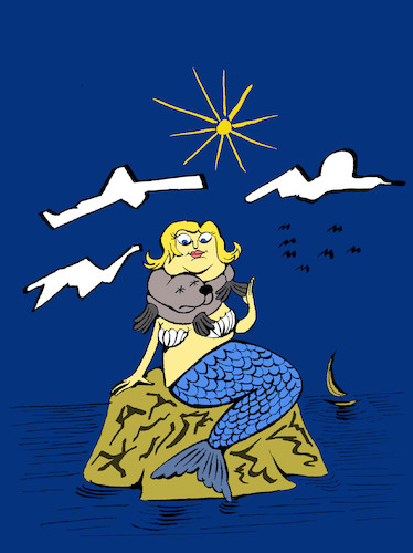 Cartoon: Mermaid... (medium) by berk-olgun tagged mermaid