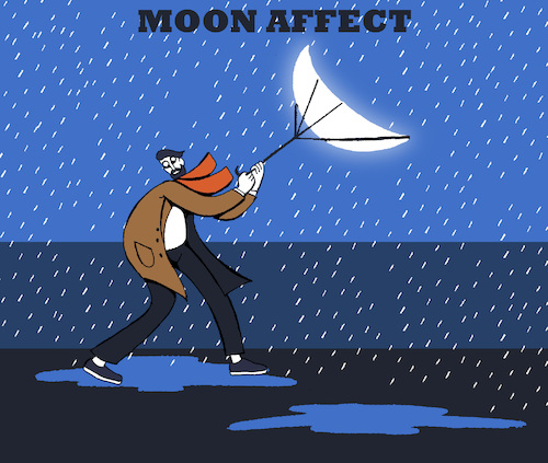 Cartoon: Moon Affect... (medium) by berk-olgun tagged moon,affect
