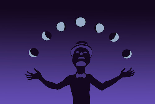 Cartoon: Moon Juggler... (medium) by berk-olgun tagged moon,juggler