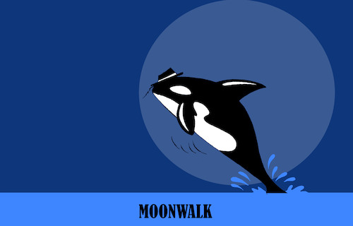 Cartoon: Moonwalk... (medium) by berk-olgun tagged moonwalk