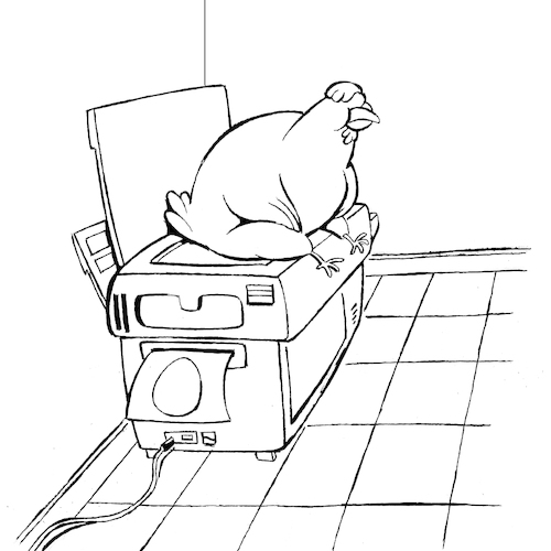 Cartoon: Office Chicken... (medium) by berk-olgun tagged office,chicken