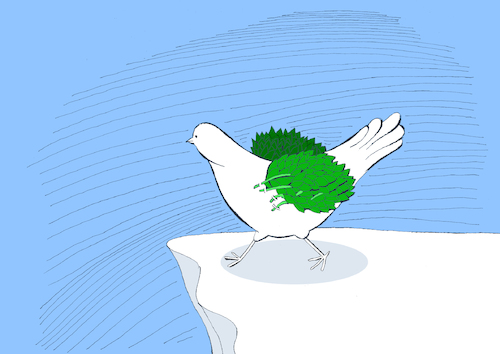 Cartoon: Olive Branch Wing... (medium) by berk-olgun tagged olive,branch,wing