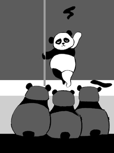Cartoon: Panda... (medium) by berk-olgun tagged striptease