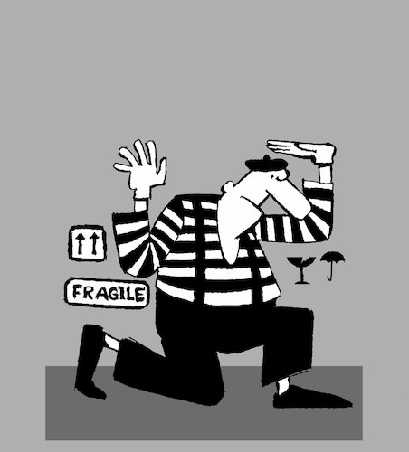 Cartoon: Pantomime... (medium) by berk-olgun tagged pantomime