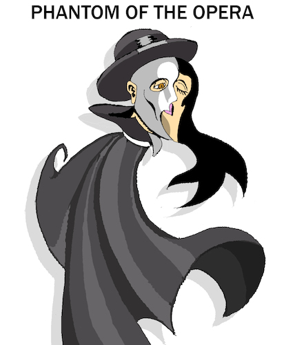 Cartoon: Phantom of the Opera... (medium) by berk-olgun tagged phantom,of,the,opera
