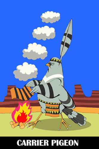 Cartoon: Pigeon... (medium) by berk-olgun tagged pigeon