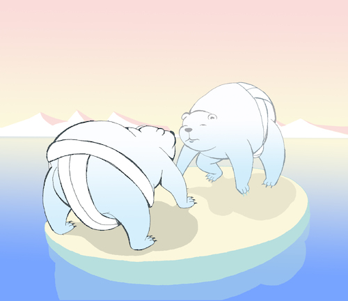 Cartoon: Polar Sumo... (medium) by berk-olgun tagged polar,sumo