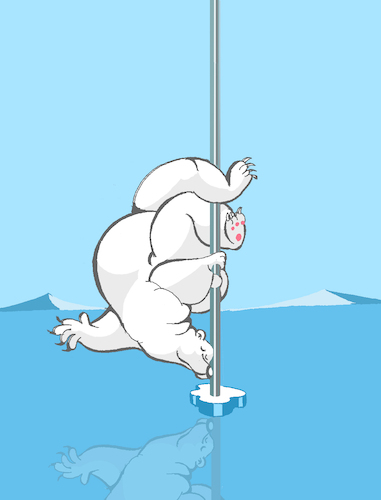 Cartoon: Pole Dance... (medium) by berk-olgun tagged pole,dance