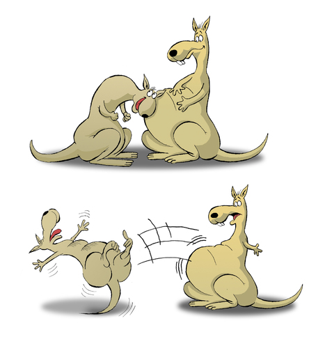 Cartoon: Pregnant Kangaroo... (medium) by berk-olgun tagged pregnant,kangaroo