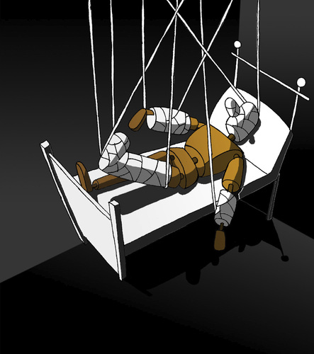 Cartoon: Puppet in Trouble... (medium) by berk-olgun tagged puppet,in,trouble