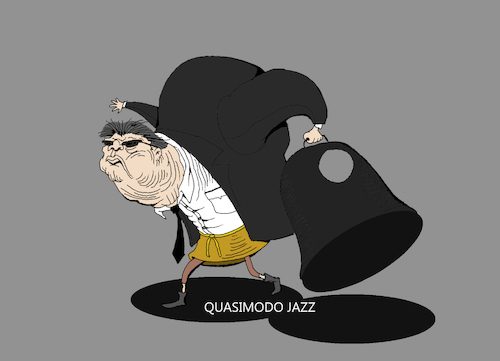 Cartoon: Quasimodo  Jazz... (medium) by berk-olgun tagged quasimodo,jazz