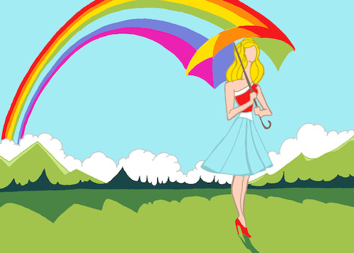 Cartoon: Rainbow... (medium) by berk-olgun tagged rainbow