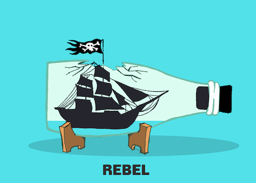 Cartoon: Rebel... (medium) by berk-olgun tagged rebel