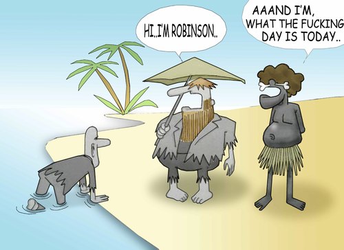Cartoon: ROBINSON.. (medium) by berk-olgun tagged robinson