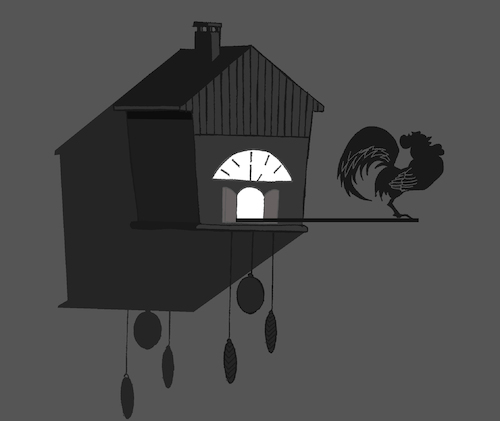 Cartoon: Rooster Clock... (medium) by berk-olgun tagged rooster,clock