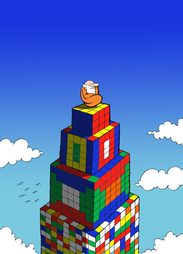 Cartoon: Rubik Cube... (medium) by berk-olgun tagged rubik,cube