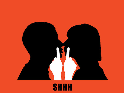 Cartoon: Shhh... (medium) by berk-olgun tagged shhh