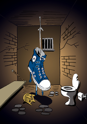 Cartoon: Shoe Jail... (medium) by berk-olgun tagged shoe,jail