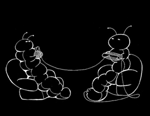 Cartoon: Silkworm... (medium) by berk-olgun tagged silkworm