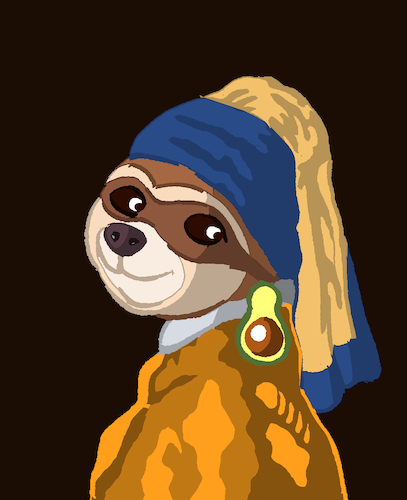 Cartoon: Sloth with a Avocado Earring... (medium) by berk-olgun tagged sloth