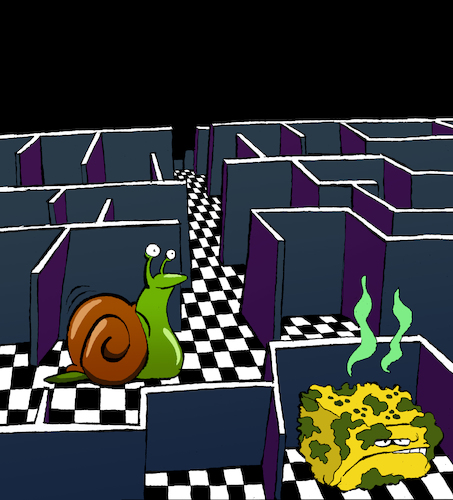 Cartoon: Snail Labyrinth... (medium) by berk-olgun tagged snail,labyrinth