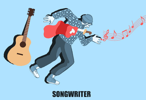 Cartoon: Songwriter... (medium) by berk-olgun tagged songwriter