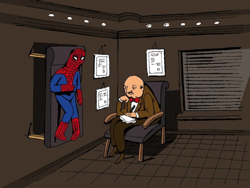 Cartoon: Spiderman.... (medium) by berk-olgun tagged spiderman