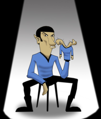 Cartoon: Spock The Ventriloquist.. (medium) by berk-olgun tagged mr,spock
