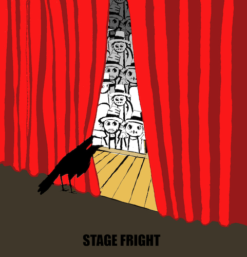 Cartoon: Stage Fright... (medium) by berk-olgun tagged stage,fright