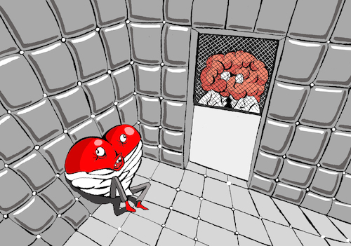 Cartoon: Strait Jacket... (medium) by berk-olgun tagged strait,jacket