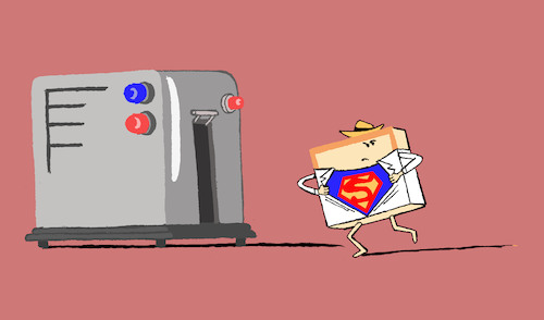 Cartoon: Supertoast... (medium) by berk-olgun tagged supertoast